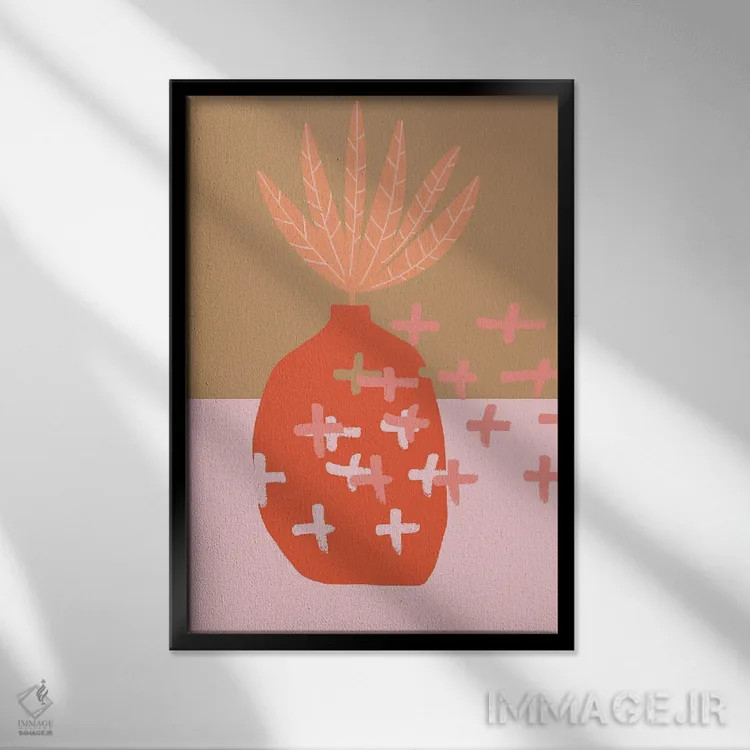 تابلو مینیمال تصویر پاییز در حال رفتن اثر مرل کالسن - نمای قابدار مشکی