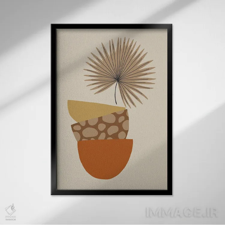تابلو مینیمال در سایه نور اثر مرل کالسن - نمای قابدار مشکی