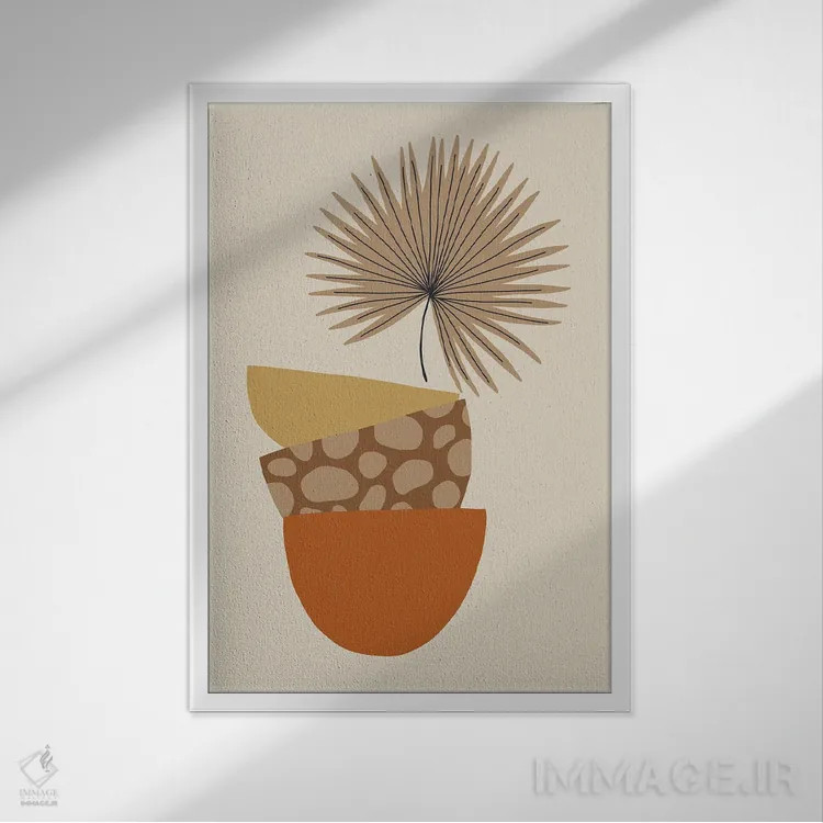 تابلو مینیمال در سایه نور اثر مرل کالسن - نمای قابدار سفید