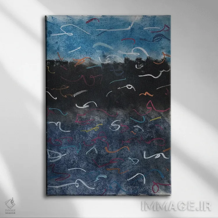 تابلو انتزاعی کوچ اثر ریچ لو - نمای روبهرو روی دیوار