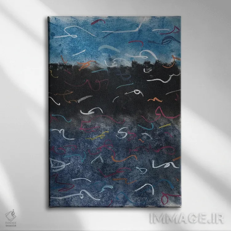 تابلو انتزاعی کوچ اثر ریچ لو - نمای روبهرو روی دیوار