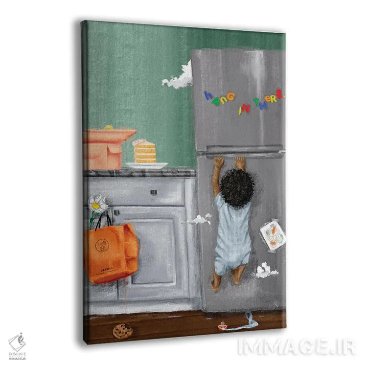 تابلو دکوراتیو هله هوله اثر رول آپ اند پینت - نمای پرسپکتیو محصول