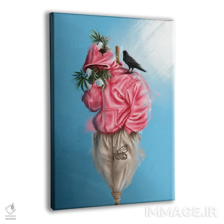 تابلو دکوراتیو مترسک اصلی اثر رول آپ اند پینت - نمای پرسپکتیو محصول