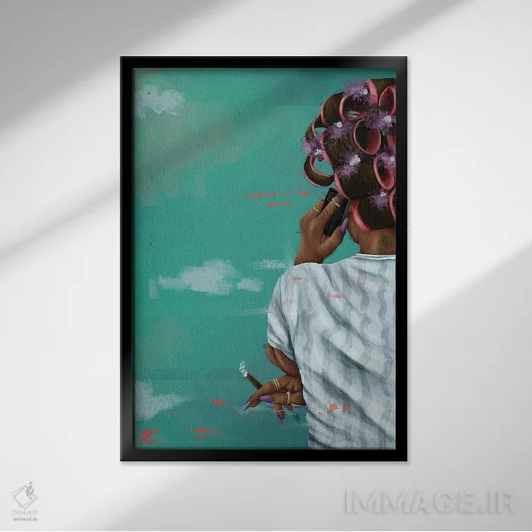 تابلو دکوراتیو کیه؟ اثر رول آپ اند پینت - نمای قابدار مشکی