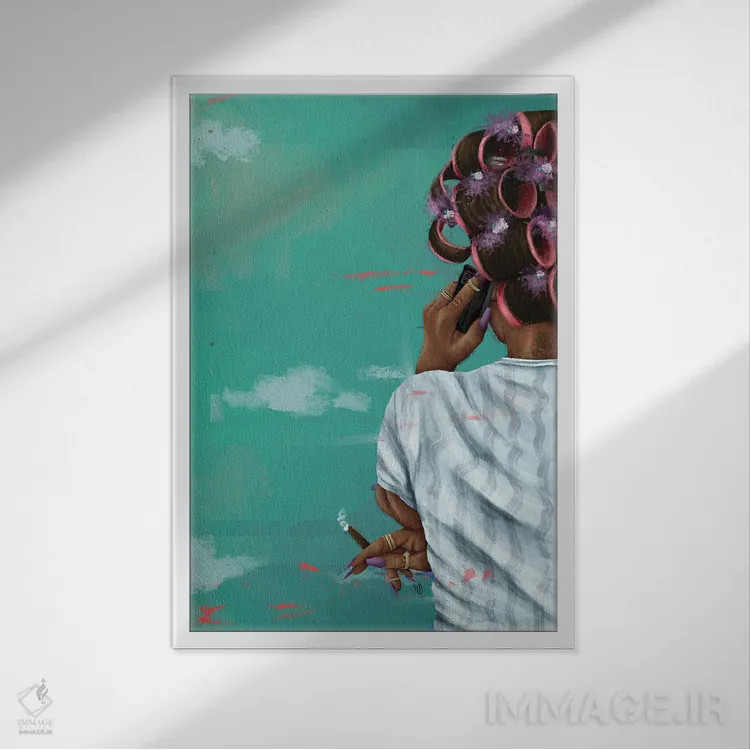 تابلو دکوراتیو کیه؟ اثر رول آپ اند پینت - نمای قابدار سفید