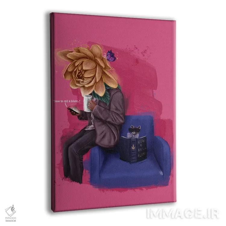 تابلو دکوراتیو چگونه پیچیدن اثر رول آپ اند پینت - نمای پرسپکتیو محصول