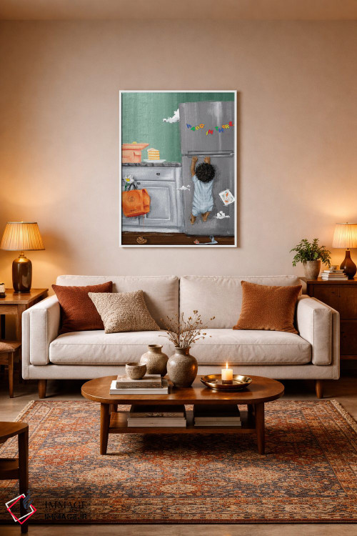 تابلو دکوراتیو هله هوله اثر رول آپ اند پینت - D3W