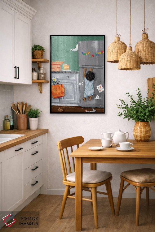 تابلو دکوراتیو هله هوله اثر رول آپ اند پینت - D6B