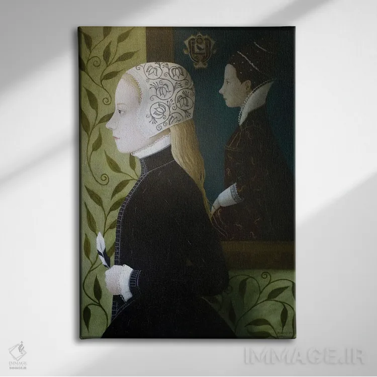 تابلو دکوراتیو این شباهت قرضی اثر رزالین لاینز - نمای روبهرو روی دیوار