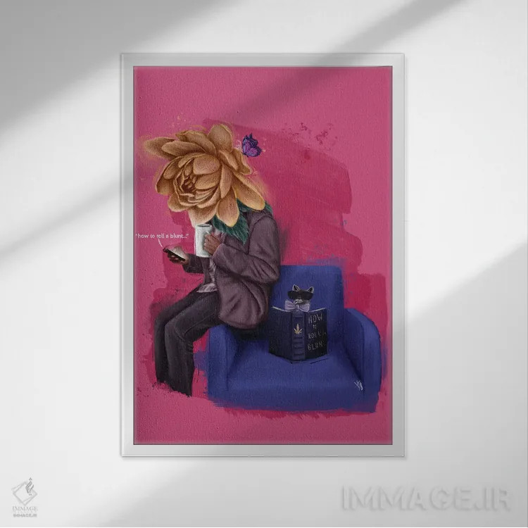 تابلو دکوراتیو چگونه پیچیدن اثر رول آپ اند پینت - نمای قابدار سفید