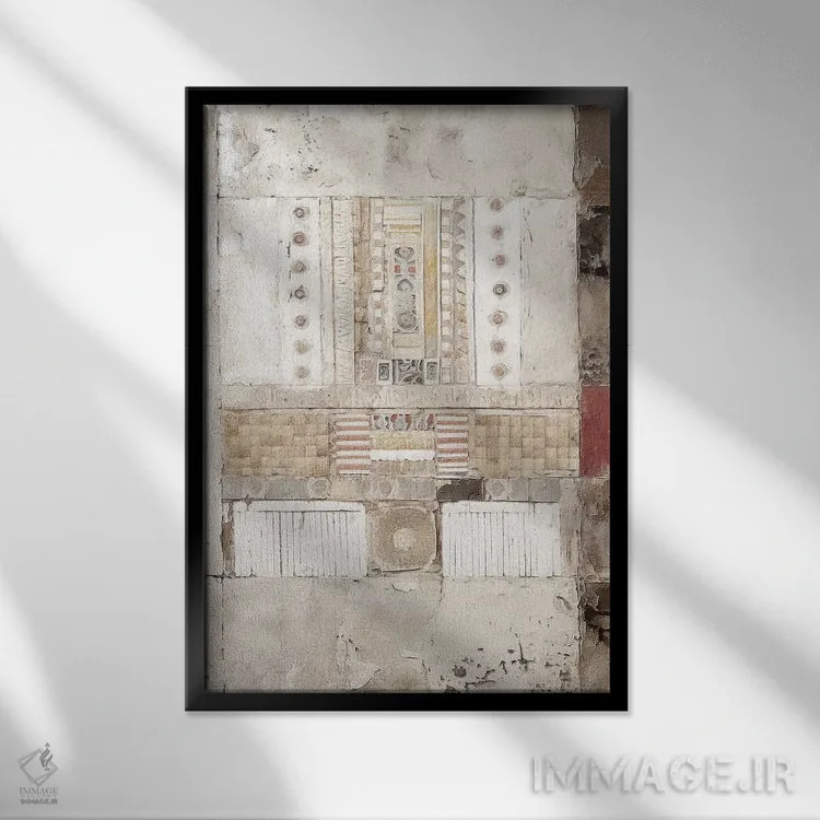 تابلو دکوراتیو کلاژ کویر اثر ریلیب - نمای قابدار مشکی
