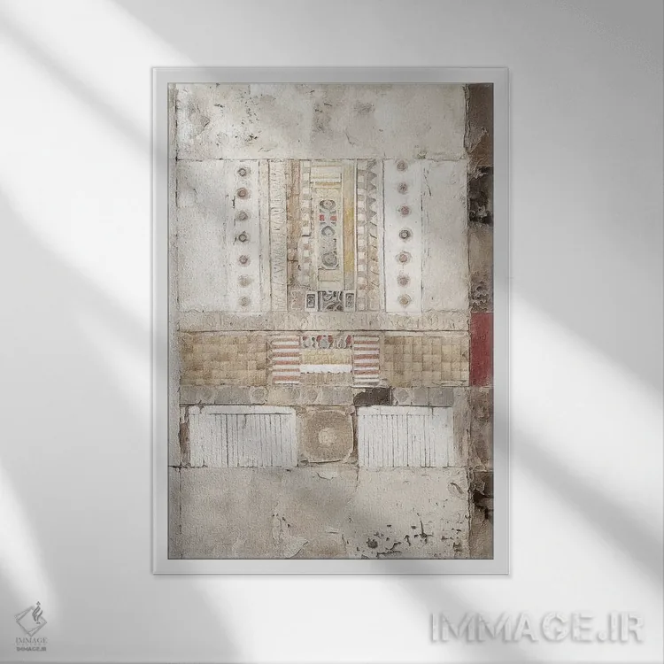 تابلو دکوراتیو کلاژ کویر اثر ریلیب - نمای قابدار سفید