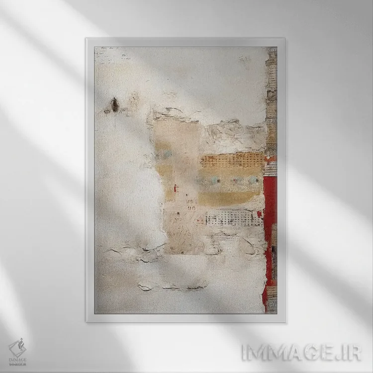 تابلو دکوراتیو کلاژ کویر اثر ریلیب - نمای قابدار سفید