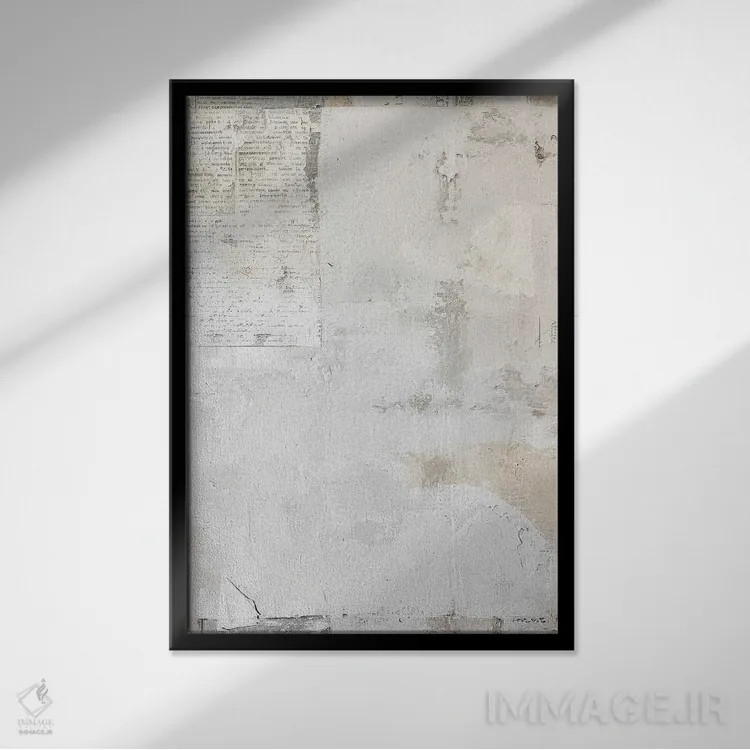 تابلو دکوراتیو پروانه با نوشته شماره چهار اثر ریلیب - نمای قابدار مشکی