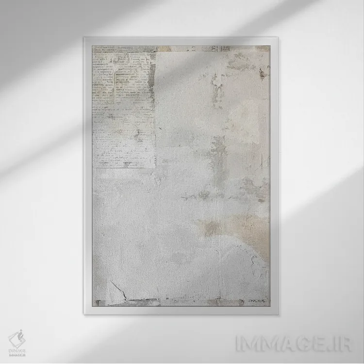 تابلو دکوراتیو پروانه با نوشته شماره چهار اثر ریلیب - نمای قابدار سفید