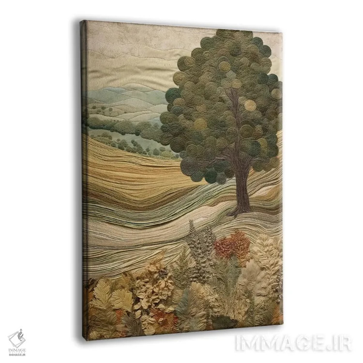تابلو دکوراتیو پته دوزی توسکانی هفتم اثر ریلیب - نمای پرسپکتیو محصول