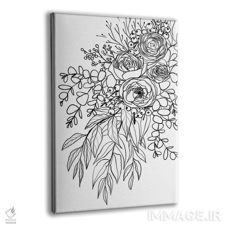 تابلو دکوراتیو دسته گل ری اثر بلرز بای ای آی - نمای پرسپکتیو محصول