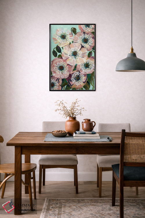 تابلو مدرن دسته گل آچارا اثر بلرز بای ای آی - D6B
