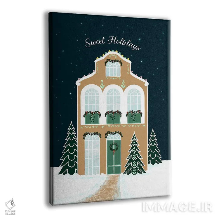 تابلو دکوراتیو خانه شیرینی تعطیلات دلپذیر اثر بلرز بای ای آی - نمای پرسپکتیو محصول