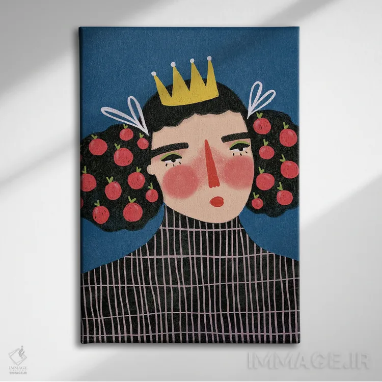 تابلو دکوراتیو ملکه بهار اثر رنه مل یا - نمای روبهرو روی دیوار