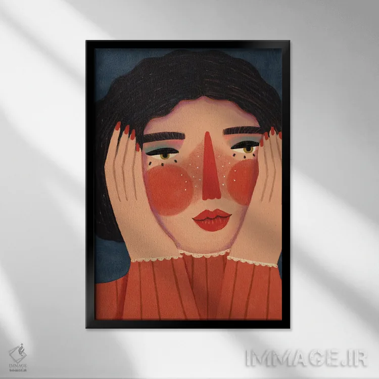 تابلو دکوراتیو بازتاب اثر رنه مل یا - نمای قابدار مشکی