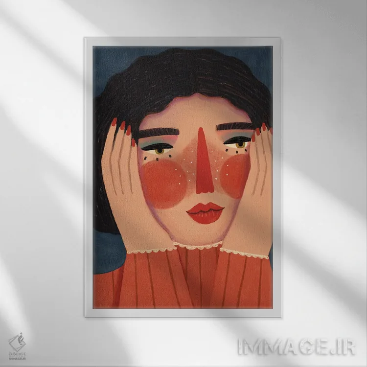 تابلو دکوراتیو بازتاب اثر رنه مل یا - نمای قابدار سفید