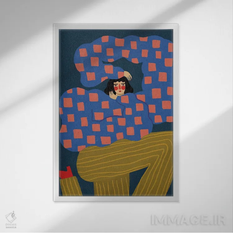 تابلو دکوراتیو ژست بگیر اثر رنه مل یا - نمای قابدار سفید