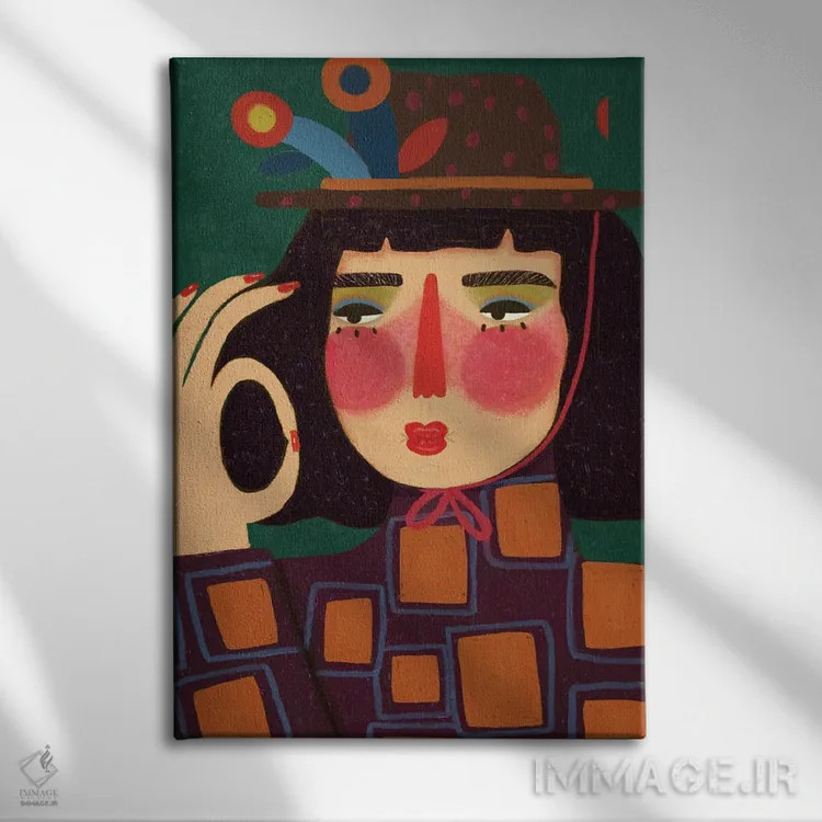 تابلو دکوراتیو بوسه سرآشپز اثر رنه مل یا - نمای روبهرو روی دیوار