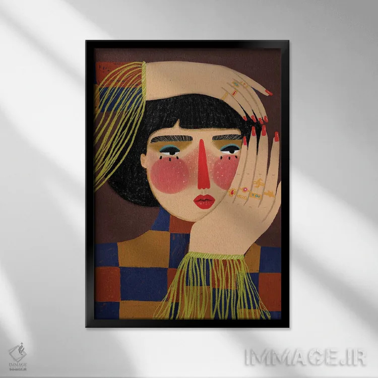 تابلو دکوراتیو پاندروسا اثر رنه مل یا - نمای قابدار مشکی