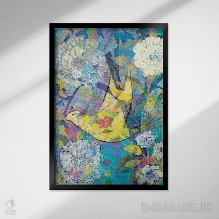 تابلو دکوراتیو بی مرز اثر رابین ماریا - نمای قابدار مشکی