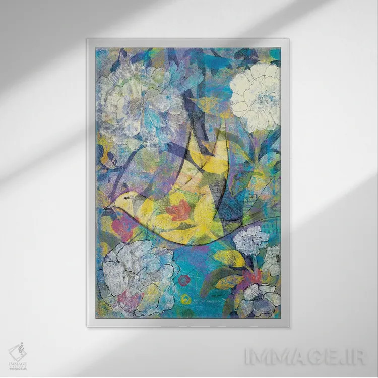 تابلو دکوراتیو بی مرز اثر رابین ماریا - نمای قابدار سفید