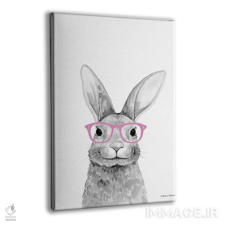 تابلو دکوراتیو خرگوش باهوش اثر ریچل نیمان - نمای پرسپکتیو محصول