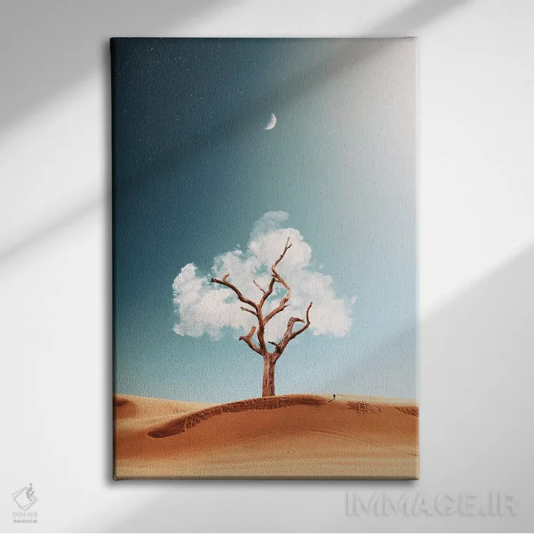 تابلو دکوراتیو درخت ابری اثر روویم نوگا - نمای روبهرو روی دیوار