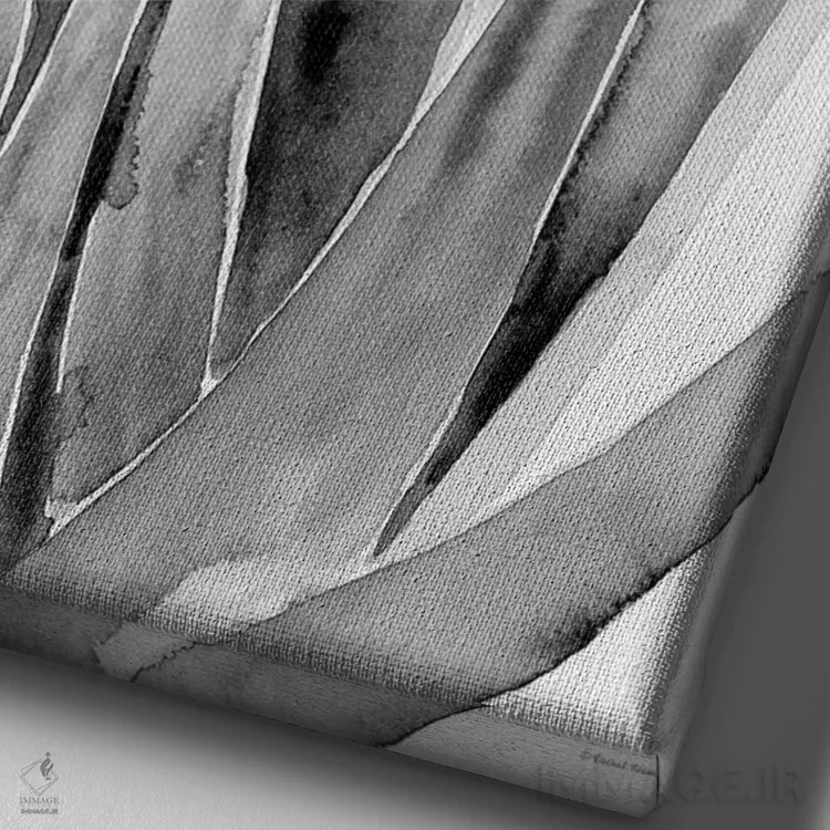 تابلو مینیمال گیاه ارگانیک II اثر ریچل نیمان - نمای نزدیک بافت بوم