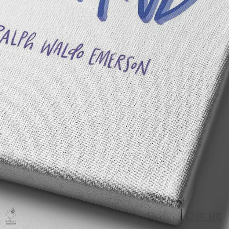 تابلو دکوراتیو Honest And Kind,شاد باش، راستگو و مهربان اثر ریچل نیمان - نمای نزدیک بافت بوم