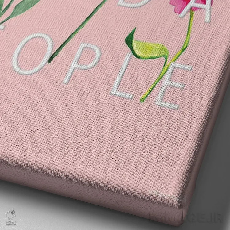 تابلو دکوراتیو آدم های مهربان اثر ریچل نیمان - نمای نزدیک بافت بوم