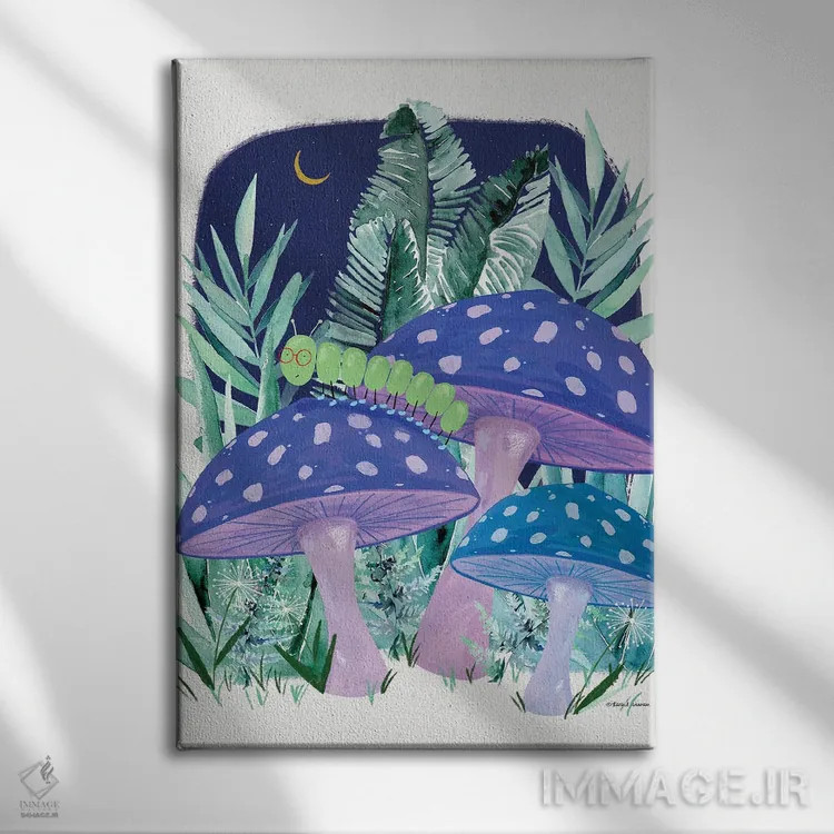 تابلو دکوراتیو ماجراجویی کرم ابریشم I اثر ریچل نیمان - نمای روبهرو روی دیوار