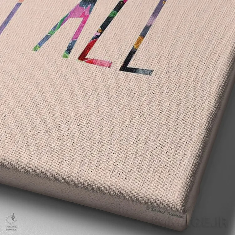 تابلو دکوراتیو برای همه چیز اینجا هستم II اثر ریچل نیمان - نمای نزدیک بافت بوم