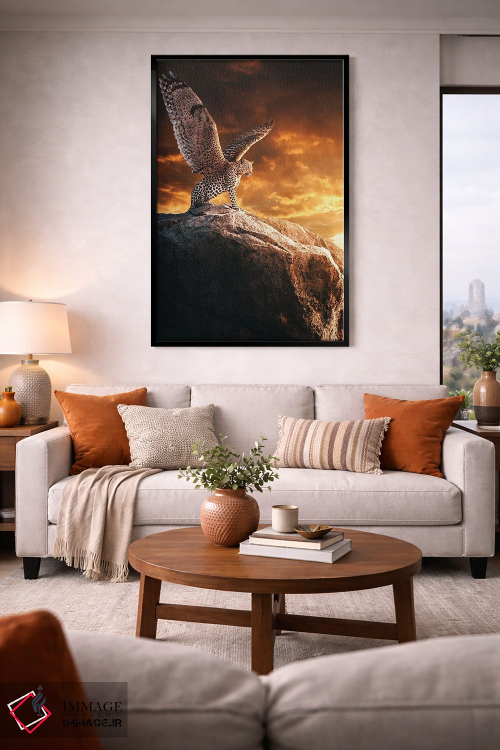 تابلو دکوراتیو نگهبان بالدار هنگام غروب اثر روویم نوگا - D3B