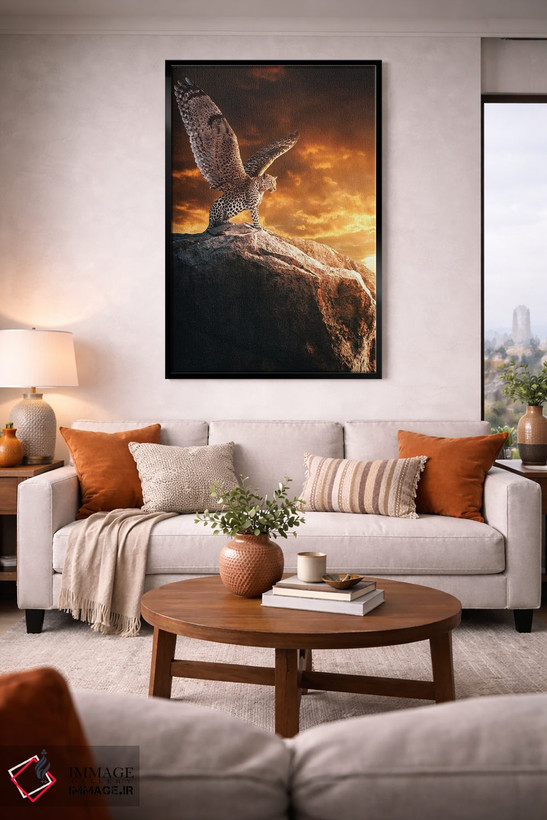 تابلو دکوراتیو نگهبان بالدار هنگام غروب اثر روویم نوگا - D3B