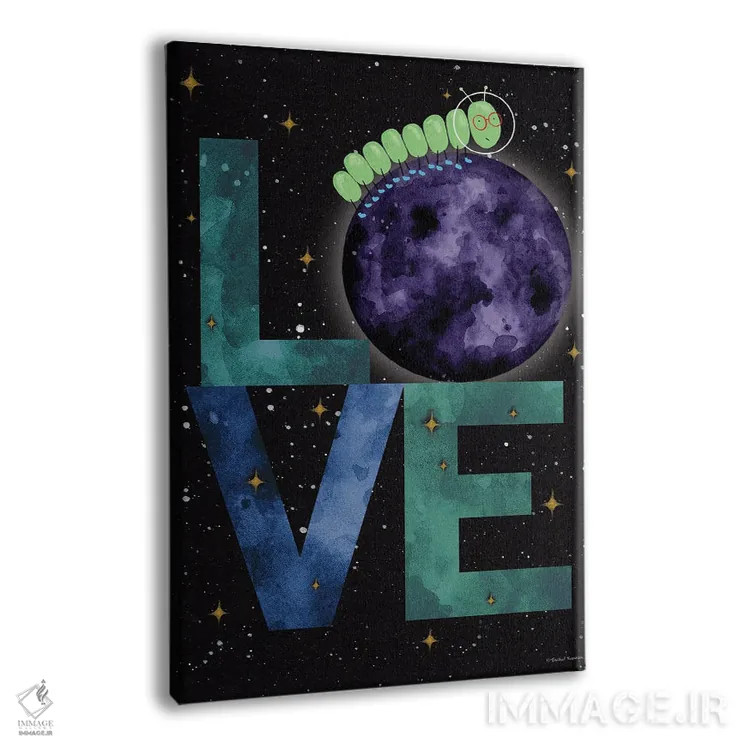 تابلو دکوراتیو ماجراجویی کرم ابریشم II اثر ریچل نیمان - نمای پرسپکتیو محصول