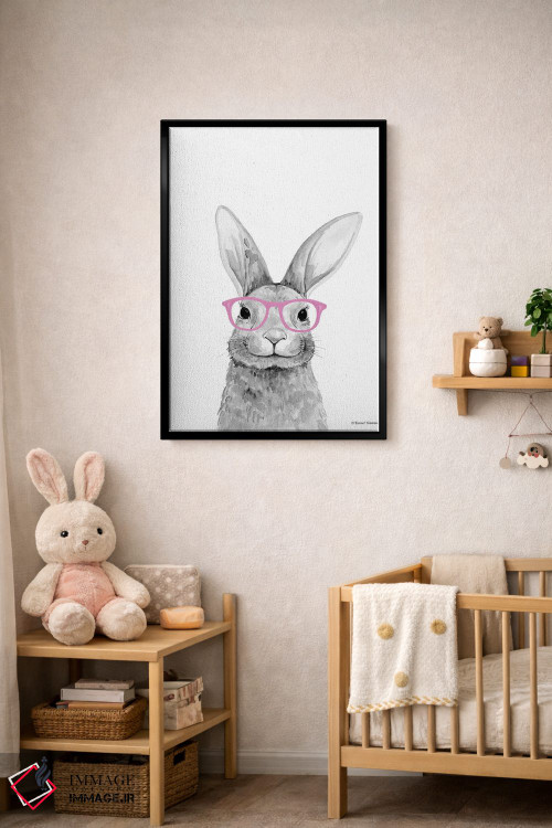 تابلو دکوراتیو خرگوش باهوش اثر ریچل نیمان - D4B
