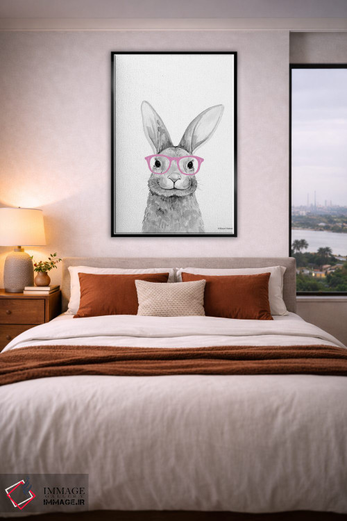 تابلو دکوراتیو خرگوش باهوش اثر ریچل نیمان - D5B