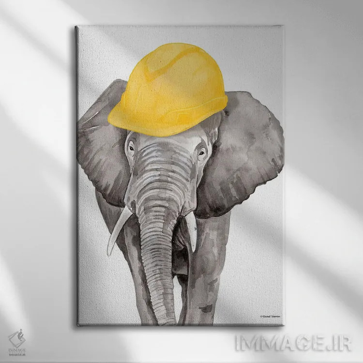 تابلو دکوراتیو فیل معمار اثر ریچل نیمان - نمای روبهرو روی دیوار