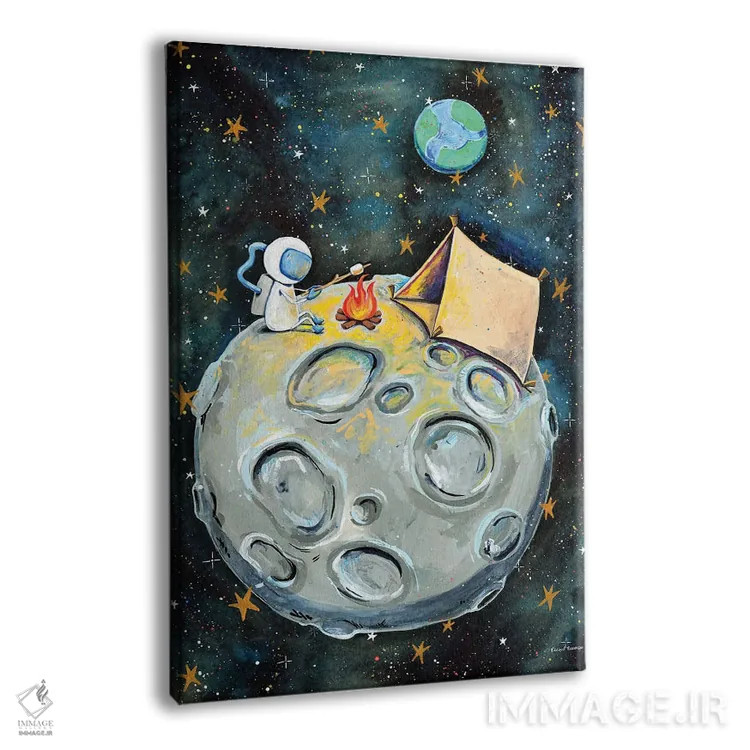 تابلو دکوراتیو فضانورد کمپ زننده اثر ریچل نیمان - نمای پرسپکتیو محصول