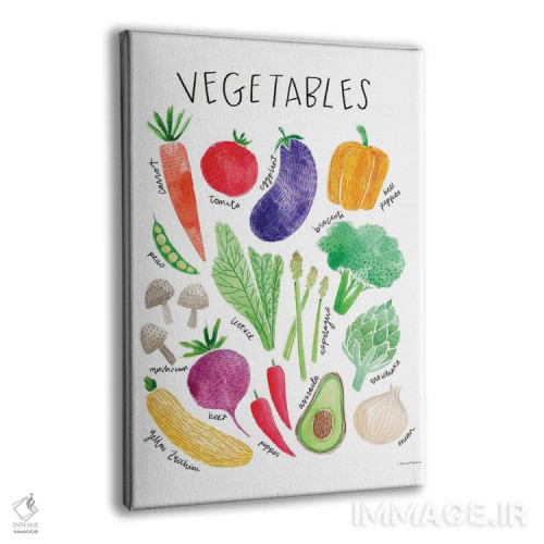 تابلو دکوراتیو سبزیجات اثر ریچل نیمان - نمای پرسپکتیو محصول