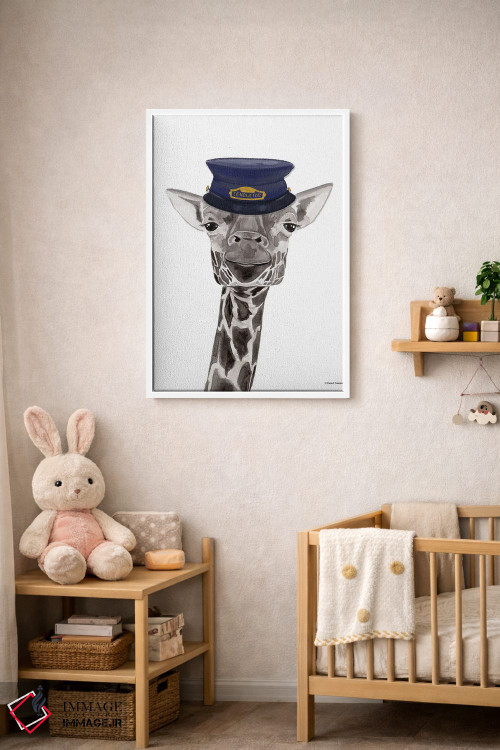 تابلو دکوراتیو زرافه راننده قطار اثر ریچل نیمان - D3W