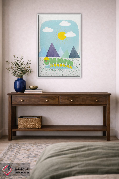 تابلو دکوراتیو ماجراجویی کرم ابریشم III اثر ریچل نیمان - D2W