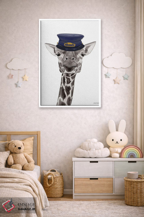 تابلو دکوراتیو زرافه راننده قطار اثر ریچل نیمان - D4W