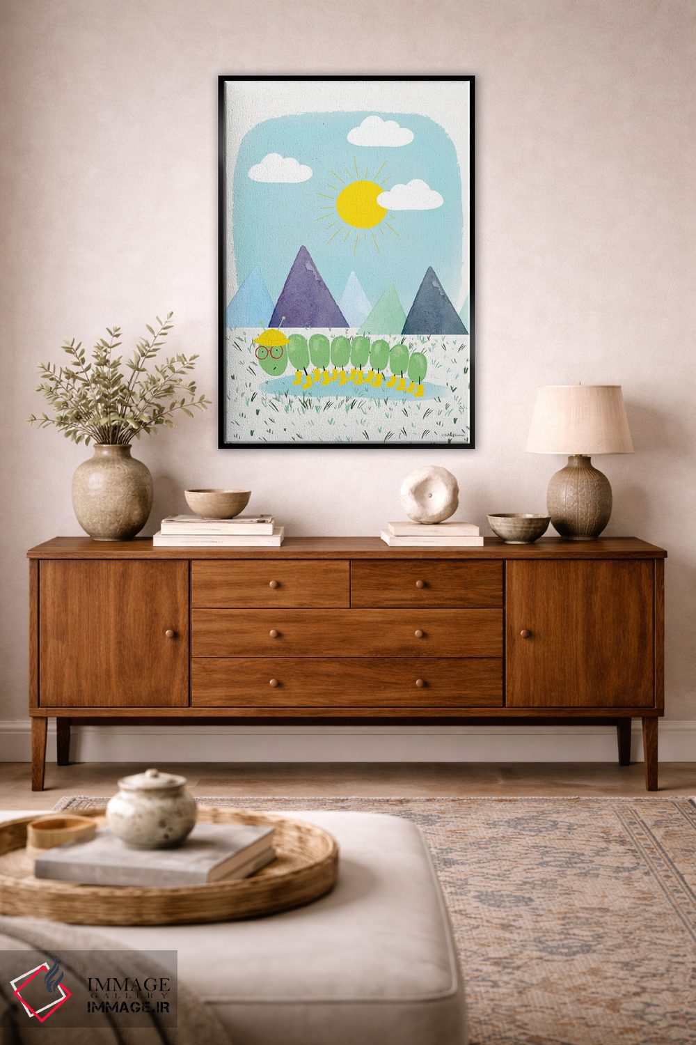 تابلو دکوراتیو ماجراجویی کرم ابریشم III اثر ریچل نیمان - D4B